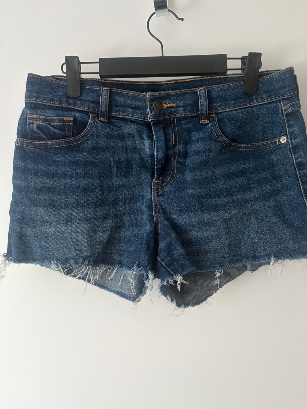 Old Navy Boyfriend Dark Blue Denim Cutoff Shorts - 6-  Women